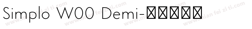 Simplo W00 Demi字体转换